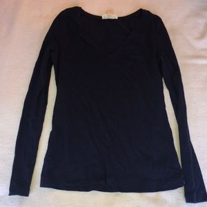 Never worn: navy blue long sleeve tee